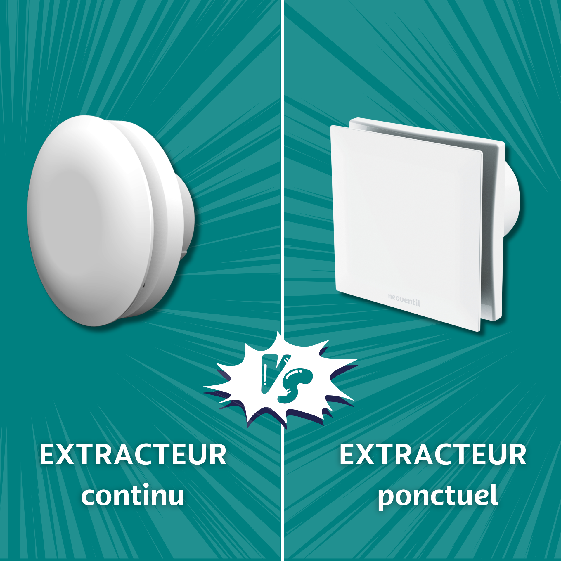 Quelle est la différence entre un extracteur d’air ponctuel et un extracteur d’air continu ?